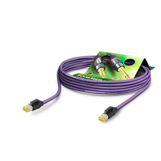 Netzwerkkabel SC-Mercator CAT.7 PUR, 8  x  0,14 mm² | RJ45 / RJ45, HIROSE | 0,50m | violett