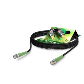 HF-Kabel RG-Classic 50 Ohm, 1  x  0,48 mm² | BNC / BNC, HICON | 0,50m | schwarz | grün