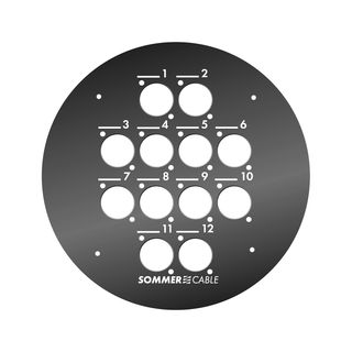 Sommer cable Frontblech mit 12 D-Bohrungen (XLR usw.) für GT310, HT und SK-Modelle, anthrazit RAL7016