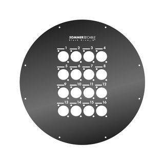 Sommer cable Frontblech mit 16 D-Bohrungen (XLR usw.) für GT450, SD050 und SD060, anthrazit RAL7016