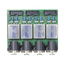 Splitter-Modul 4 x XLR B-Serie female, 3-pol , 1 HE, 3 BE, Metall-, Flachstecker 3 x 14-pol-, versilberte(r) Kontakt(e), nickelfarben, für SYS-Gehäuseserien