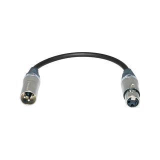 Sommer cable  Adapterkabel | XLR 3-pol male/XLR 3-pol female gerade, silbergrau | 0,20m