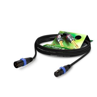 Mikrofonkabel SC-Symbiotic, 3 x 0.20 mm² | XLR / XLR, NEUTRIK® | 0,50m | schwarz | blau