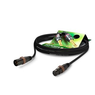 Mikrofonkabel SC-Symbiotic, 3 x 0.20 mm² | XLR / XLR, NEUTRIK® | 0,50m | schwarz | braun