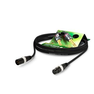 Mikrofonkabel SC-Symbiotic, 3 x 0.20 mm² | XLR / XLR, NEUTRIK® | 1,00m | schwarz | weiß