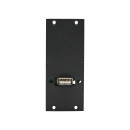 Steckverbinder-Modul USB 2.0 fem. —> Schraubklemme 4-pol., 2 HE, 1 BE für SYS-Gehäuseserien, Farbe: anthrazit, RAL 7016 | SYCFB21-USB-S