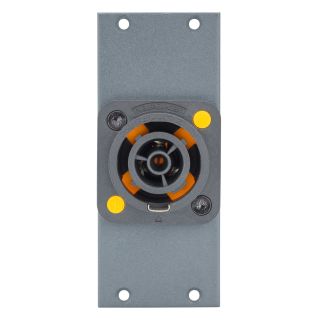 Steckverbinder-Modul powerCON® T1 (NAC3FPX), 2 HE, 1 BE für SYS-Gehäuseserien, Farbe: anthrazit, RAL 7016 | SYCFB21-NAC3FPX