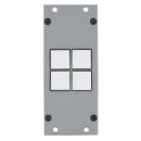 Tastermodul, 4-fach , 2 HE, 1 BE, Farbe: RAL 9006 Weißaluminium | SYCFB21-DIP