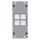 Tastermodul, 4-fach , 2 HE, 1 BE, Farbe: RAL 9006 Weißaluminium | SYCFB21-DIP