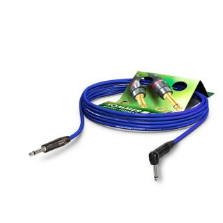 Instrumentenkabel, 1  x  0.22 mm² | Klinke / Klinke 90°, NEUTRIK® | 3,00m | blau