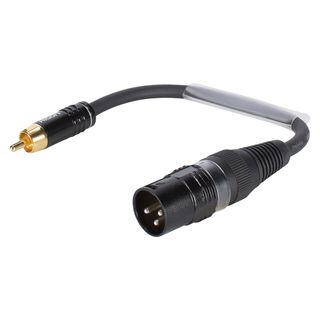 Sommer cable  Adapterkabel | Cinch male/XLR 3-pol male gerade | 0,15m | schwarz