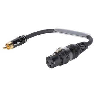 Sommer cable  Adapterkabel | Cinch male/XLR 3-pol female gerade | 0,15m | schwarz