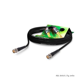 Video-Patchkabel HD-SDI (HDTV) SC-Vector 0.8/3.7, 1  x  0.80 mm² | BNC / BNC, HICON | 0,50m | schwarz | violett