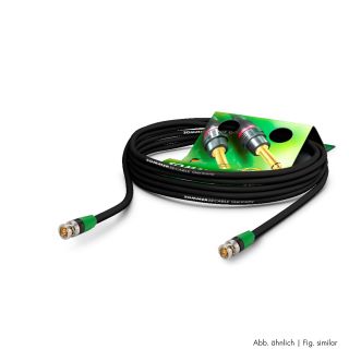 Video-Patchkabel HD-SDI (HDTV) SC-Vector 0.8/3.7, 1  x  0.80 mm² | BNC / BNC, NEUTRIK® | 0,50m | blau | grün