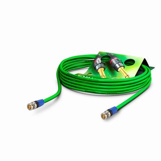 Video-Patchkabel HD-SDI (HDTV) SC-Vector 0.8/3.7, 1  x  0.80 mm² | BNC / BNC, NEUTRIK® | 0,50m | grün | blau