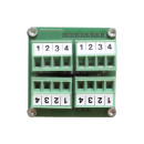 Tastermodul, 4-fach 4-fach-Tastermodul, mit weißer LED-Beleuchtung; Tiefe: 30 mm, Baugröße: 45x45 mm, Kunststoff, Farbe: silber | W45KSAP-DIP