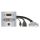 Anschluss-Modul HDMI fem. —> 0,15 m Kabelpeitsche HDMI fem. + DVI fem.  —>  0,15 m Kabelpeitsche DVI fem. + 3,5 mm Stereoklinke fem.  —> 0,15 m Kabelpeitsche 3,5 mm Stereoklinke fem., Baugröße: 45x45 mm, Kunststoff, Farbe: alusilber