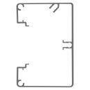 Alu-Kanal 2000 mm, 1-fache Bauhöhe für 45x45-Module , Baugröße: 60 x 90/45 mm, Kunststoff, Farbe: alusilber | W45C-AS1-0200