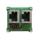 Tastermodul, 4-fach, RS232 4-fach-Tastermodul, RS232 mit LED-Beleuchtung, Baugröße: 50x50 mm, Edelstahl, Farbe: Edelstahl | W50M-AP-RS232