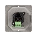 Anschluss-Modul XLR fem. —> Schraubklemme, Baugröße: 50x50 mm, Edelstahl, Farbe: Edelstahl | W50M-CP-1XF-S