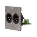 Anschluss-Modul 2 x XLR male —> Schraubklemme,...