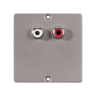 Anschluss-Modul 2 x RCA Audio rot / wei fem. ?> Schraubklemme, Baugre: 50x50 mm, Edelstahl, Farbe: Edelstahl | W50M-CP-C2A-S