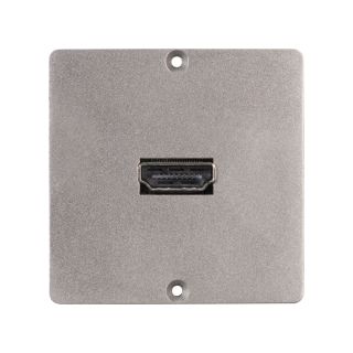 Anschluss-Modul HDMI fem. —> Schraubklemme, Baugröße: 50x50 mm, Edelstahl, Farbe: Edelstahl | W50M-CP-HD-S