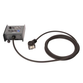 Sommer cable Digital LWL-Verteilsystem , HI-FIBER4-FP mit 4 x LC-Input/XLR 3-pol female/XLR 3-pol male/HAN-ECO female, ohne Bügel abgewinkelt/powerCON® (blau); NEUTRIK®/HARTING/HICON | 01/01 | 10,00m