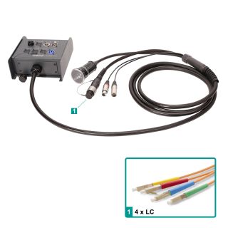 Sommer cable Digital LWL-Verteilsystem , Schuko-Kabelbuchse/XLR 3-pol female/XLR 3-pol male/LC; NEUTRIK®/HICON/MENNEKES | 01/01 | 10,00m