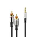 2x RCA auf 3.5mm Audiokabel 3.0m