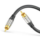 Premium 75Ω Digital Audio Koax Kabel mit Cinch Steckern – 1,00m