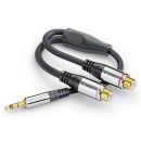 3.5mm auf 2x RCA Audio Adapterkabel 0.25m