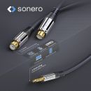 3.5mm auf 2x RCA Audio Adapterkabel 0.25m