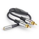 2x RCA auf 3.5mm Audio Adapterkabel 0.25m