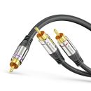 RCA auf 2x RCA Subwoofer Kabel 1.0m