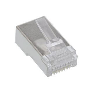 InLine Modularstecker 8P8C RJ45 zum Crimpen auf Rundkabel, geschirmt, 10er Pack