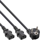 InLine Netz-Y-Kabel, 1x Schutzkontaktstecker zu 2x...