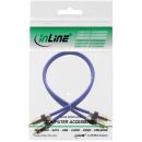 InLine Cinch Kabel AUDIO, PREMIUM, vergoldete Stecker, 2x Cinch Stecker / Stecker, 0,5m