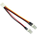 InLine® Lüfter Adapterkabel, 3pol Molex BU an 2x...