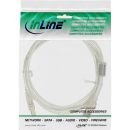 InLine USB 2.0 Kabel, A an B, transparent, mit Ferritkern, 2m