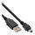 InLine® USB 2.0 Mini-Kabel, USB A ST an Mini-B ST (5pol.), schwarz, 2m