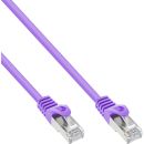 InLine Patchkabel, SF/UTP, Cat.5e, purple, 0,5m