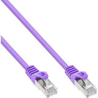 InLine Patchkabel, SF/UTP, Cat.5e, purple, 1m