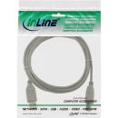 InLine® USB 2.0 Kabel, A an B, beige, 5,0m