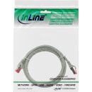 InLine Patchkabel, S/FTP (PiMf), Cat.6, 250MHz, PVC, Kupfer, grau, 1m