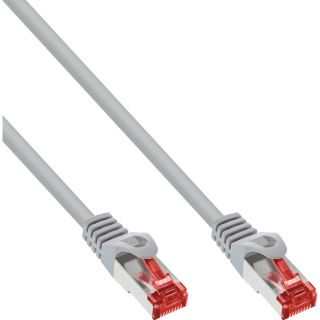 InLine Patchkabel, S/FTP (PiMf), Cat.6, 250MHz, PVC, Kupfer, grau, 3m