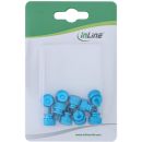 InLine Rändelschrauben für Gehäuse, Alu, blau, 10er Pack