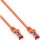 InLine Patchkabel, S/FTP (PiMf), Cat.6, 250MHz, PVC, Kupfer, orange, 0,3m