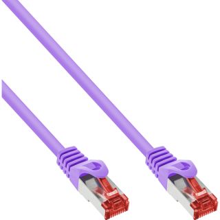 InLine Patchkabel, S/FTP (PiMf), Cat.6, 250MHz, PVC, Kupfer, purple, 0,3m