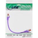 InLine Patchkabel, S/FTP (PiMf), Cat.6, 250MHz, PVC, Kupfer, purple, 0,3m